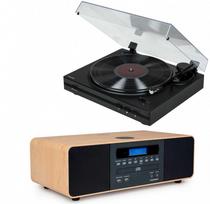 Stereo grotuvas / skaitmeninė mini sistema su patefonu THOMSON TT350 ir MIC202