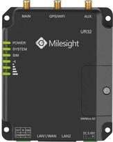 MILESIGHT Milesight UR32 Pramoninis maršrutizatorius LTE su WiFi 2 * 10/100Mbps Aliumininis korpusas Dual SIM RS232 RS485 DI DO TCP UDP Modbus MQTT