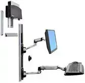 Laikiklis Ergotron Ergotron LX - montavimo rinkinys (CPU-Halter, Maushalterung, 2 Schienenabdeckungen, Tastaturarm, 2 Kabelkanale, Handgelenkkissen, Wandschiene 10'', Wandschiene 34'', Ekranas-Befestigung, Mauspad) - fur LCD-Ekranas / PC-Ausrustung - kleiner CPU-Halter