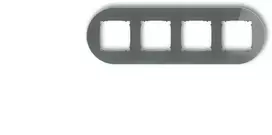 Karlik Elektrotechnik 28-28-IRSO-4 ICON Universalus keturgubas apvalus rėmas - stiklo efektas (rėmas: grafito dugnas: grafitas matinis) 28-28-IRSO-4