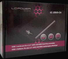 Kieszeń LC-Power LC-Power 2,5'' SATA HDD-Gehäuse USB 3.2 Juodas LC-25U3-C4, USB-C, Bis zu 5GB/s