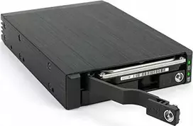 Kieszeń Fantec FANTEC MR-25DUAL, 2.5'' SATA + SAS HDD/SSD removable frame, juodas