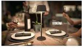 Stalo lempa Securit Securit® LED lovos lempa GEORGINA, su kintamosios srovės kabeliu, juoda