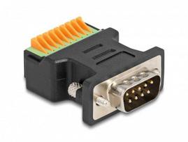 DELOCK D-Sub 9 St > gnybtų bloko adapteris su mygtuku