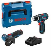 Rinkinys įrankių Bosch GSR12V-15+GWS 12V-76 +2x2Ah+GAL12V-40 LB