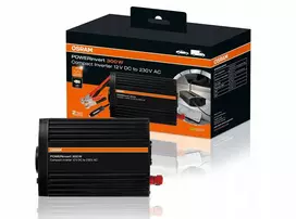 Osram keitiklis OEINVU300, naudingoji galia: 300 W, įėjimo įtampa: 12 V, išėjimo įtampa: 230 V USB - 121x197x53 mm