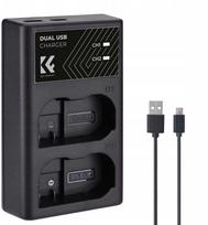 Dvigubas USB įkroviklis Nikon En-el15 D7000 D7500 D850 D750 K&f Concept / Kf28.0006