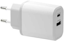 Įkroviklis D Bramante re-charge Maitinimo šaltinis 30 Watt 2 Wyjścia (24 pin USB-C, USB Typ A) balta Europa