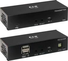 Šakotuvas Eaton Tripp Lite Series USB C į HDMI per Cat6 plėtiklio rinkinys su KVM palaikymu, 4K 60Hz, 4:4:4, siųstuvas/imtuvas, USB, PoC, HDCP 2.2, iki 70 m, TAA – vaizdo/garso plėtinys – HDMI, USB-C – per CAT 6 – iki 70 m – atitinka TAA – skirta P/