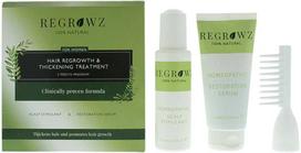 REF Set Regrowz: Atkuriamasis galvos odos serumas, 75 ml + Galvos odos kremas Drėkinantis ir apsaugantis, 75 ml + Mini plaukų balzamas moterims