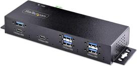 Karta jungiama į tinklą StarTech 7-Port USB-C Hub Przemysłowy USB-Hub su 10Gbps i adapteriu 5x USB-A/2x USB-C Ports Aktywny rozdzielacz USB