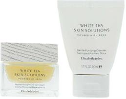 Setas Elizabeth Arden: Baltas Tea Skin Solutions valomasis kremas, 50 ml + Baltas Tea Skin Solutions jauninamasis gelis-kremas veidui, 50 ml