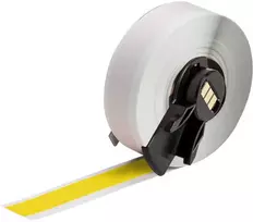 Brady M6C-500-595-YL, Geltona, Savaime lipdukai spausdintuvui, Nepertraukiama etiketė, Ritinys, Vinilas, Terminis perkėlimas