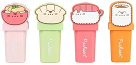 ERIK Pusheen - Rinkinys zakreślaczy 4 kolory su topperem 3D Sushi Roll (SST002)