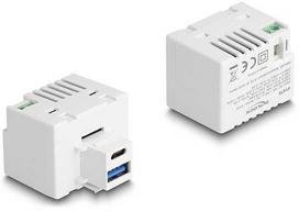 Įkroviklis Delock - Maitinimo šaltinis - 20 wat - 3 A - PD - 2 porty wyjściowe (USB Typ A, USB-C) - balta (41478)
