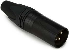 Equip 147930 kištukas 3 kontaktų XLR juodas