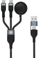 Conceptronic ETTA08B15 kabelis USB USB 2.0 1,5 m USB A 2 x USB C Juodos spalvos