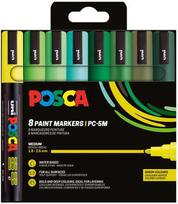 Dažų žymeklis POSCA PC-5M 8 vnt. žalios spalvos