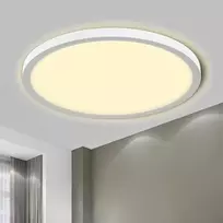 Lubinis šviestuvas LQWELL LED lubų šviestuvas, 18 W, apvalus, IP44, 3000 K, 1980 lm, 22 cm, plokščias dizainas