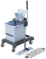 Pradinis rinkinys, Vileda UltraSpeed Pro, 25 l, pilkas, poliesteris / milteliniu būdu dažytas plienas / PP / plienas, 40 cm, su rankiniu presu – be rankenos