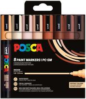 Dažų žymeklis POSCA PC-5M 8 vnt. Portretinių spalvų