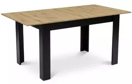 Leobert Stačiakampis išsiskleidžiamas stalas 120–160 × 80 cm