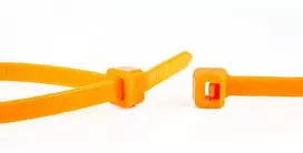 WKK Stabilūs kabelių movų jungtys iš plastiko Oranžinė 100x2,5mm 100 vnt.