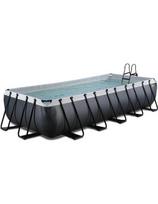 EXIT Black Leather baseinas 540x250x100cm su smėlio filtro siurbliu – juodas