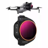 Reguliuojamas ND filtras pilkas ND32–ND512, skirtas DJI Mini 5 Pro dronui, stiklas AGC K&F / 71F5502.0004