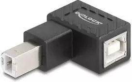 Adapteris USB Delock 2.0 B kištukas į B lizdą 90° kampu žemyn (67204)