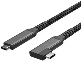 Shiverpeaks USB-C laidas įkrovimui USB C/C 3.2 100W PD Textil 90° 1m
