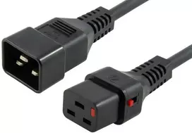 Maitinimo laidas MicroConnect C19 IEC Lock - C20 (MC-C19C20LOCK-2.5M)