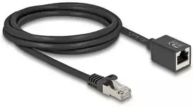 Delock tinklo kabelis juodas 2 m Cat6a S/FTP (S-STP)