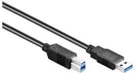 Kabelis USB Alcasa 3m USB 3.0 kabelis USB USB 3.2 Gen 1 (3.1 Gen 1) USB A USB B 5Gbit/s (2710-S03)