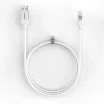 USB kabelis Evelatus Cable USB A to C 2M Aliuminio korpusas pintas Baltas (TKCB-746AC2WH)