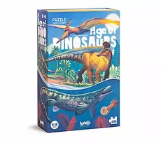 Londji Švietimo dėlionė „Dinozaurų era“ su 100 dalių, vaikams nuo 5 metų, lavina smulkiąją motoriką, spalvota