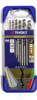 Tivoly 10804470002 Drill Technic 2-in-1 Bois-metal grąžtų rinkinys štampuotoje dėžutėje, pilkas, bronzinis, 6 vnt.