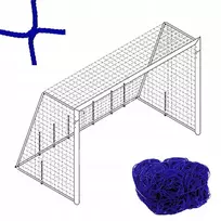 Yakimasport futbolo vartų tinklas 3x2 m 4 mm 100791 mėlynas