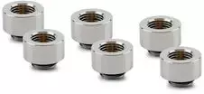 Thermal Grizzly DeltaMate Extender Fitting – MF10, Gloss nickel, 6er-Pack