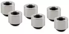 Thermal Grizzly DeltaMate Extender Fitting – MF14, Gloss nickel, 6er-Pack