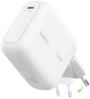 Įkroviklis Belkin BOOSTCHARGE 100W USB-C GaN su sulankstomu baltu kištuku (WCH025KQWH)
