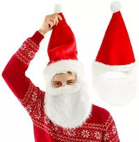 Christmas Decoration Party Deco Kalėdų Senelio kepurė su barzda 65 cm