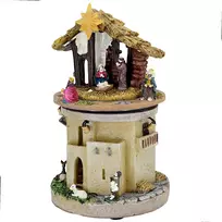 KOOPMAN Šventinė dekoracija Victoria Sport Dekoratyvinė LED prakartėlė 14x14x23CM žvaigždė