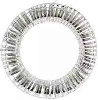 Detal Kaledinė dekoracija Victoria Sport Dekoratyvinis vainikas padanga 30LED 40CM sidabrinė