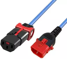 MicroConnect Maitinimo laidas C13 IEC Lock+ - C14 (MC-DUALC13C14S-3B)