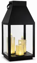 Saska Garden Žibintas lampionas LED 35 cm 3 žvakės Saska Gift & Decor