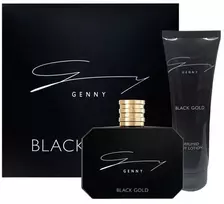 Genny rinkinys: Juodas Gold, drėkinamasis, kasdienis, losjonas kūnui, 100 ml + Juodas Gold, tualetinis vanduo, moterims, 100 ml moterims