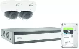 Abus vaizdo registratoriaus PoE rinkinys: 2 mini kupolinės kameros + NVR (TVVR36423D)