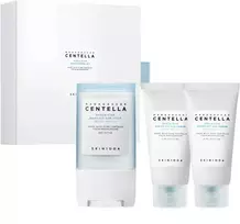 Skin1004 Madagascar Centella Hyalu-Cica Sunsational rinkinys (apsauginis pieštukas nuo saulės SPF 50, 20 ml + serumas veidui SPF 50, 15 ml + serumas veidui SPF 50, 15 ml)
