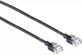 Mercodan Kabelis sieciowy RJ-45, Cat.6a, U/UTP, LSZH, Slim, juoda, 15 m (371928150)